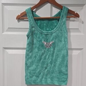 Zenana Outfitters Philadelphia Eagles Green Ribbed Tank Top XL